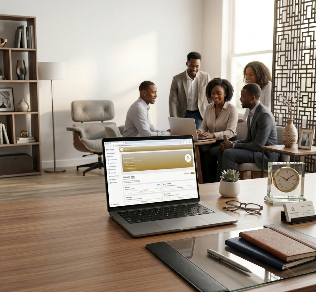 Small property management team using software